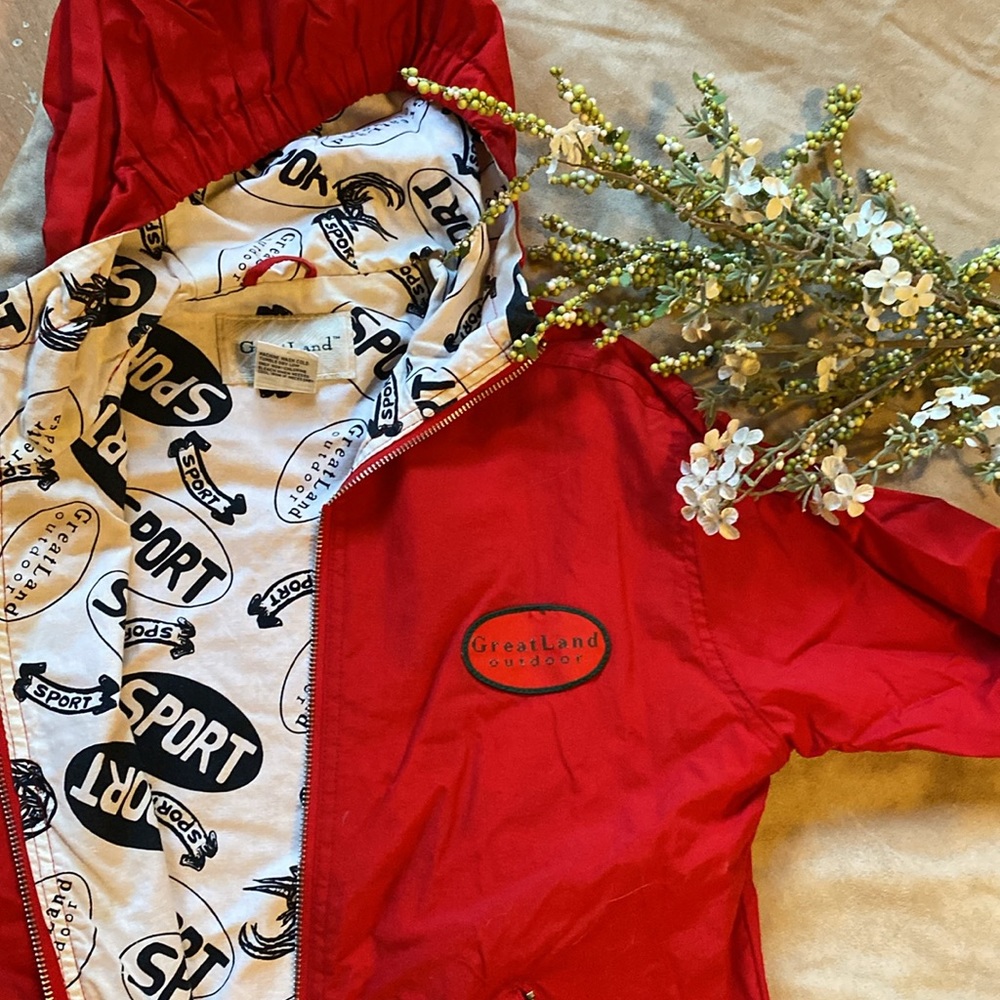 Great Land Outdoor rain jacket. Size 8 - Picture 3 of 9
